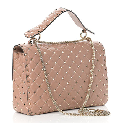 Valentino Garavani Nappa Large Rockstud Spike Shoulder Bag Soft Noisette 3 of 13