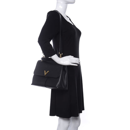 Louis Vuitton Calfskin Monogram Very One Handle Black 2 of 10