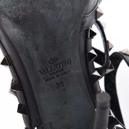 Valentino Garavani Nappa Rockstud Ankle Strap Pumps 38 Black 10 of 13