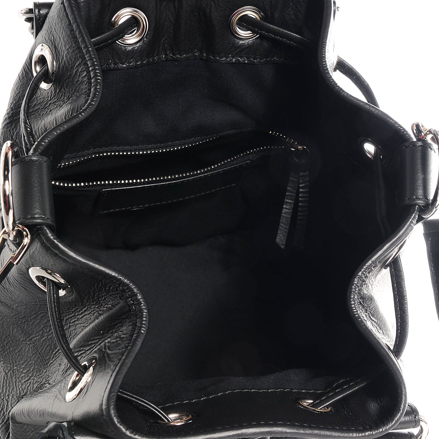 Balenciaga Matte Goatskin Rubber Covered Classic Hardware Mini Pompon Black 5 of 9