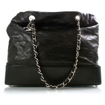 Chanel Leather Large VIP Diamond Stitched Tote Bag Black 1 of 10