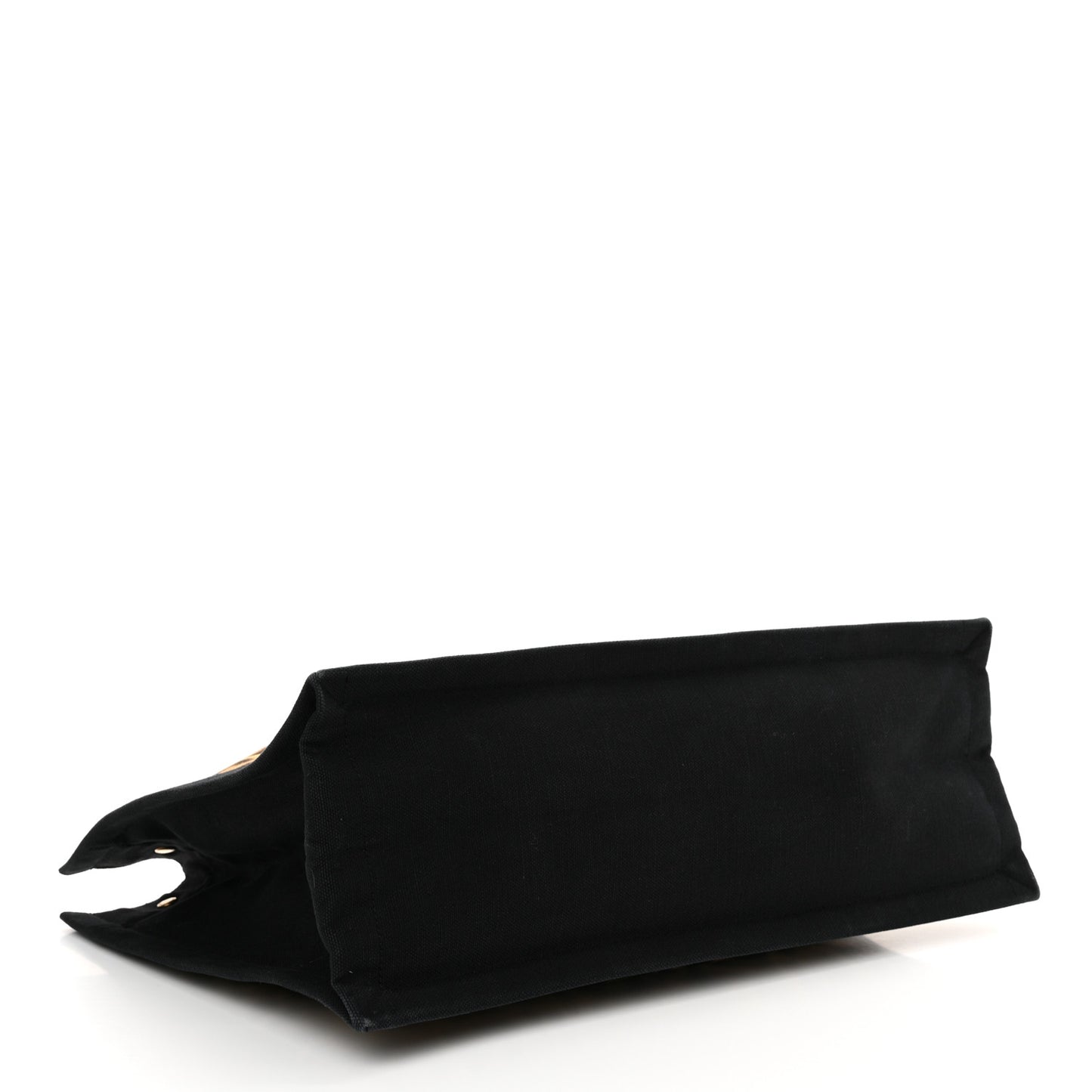 Canvas Calfskin Leopard Print Rive Gauche Noe Tote Natural Black
