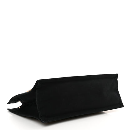 Saint Laurent Canvas Calfskin Leopard Print Rive Gauche Noe Tote Natural Black 4 of 13