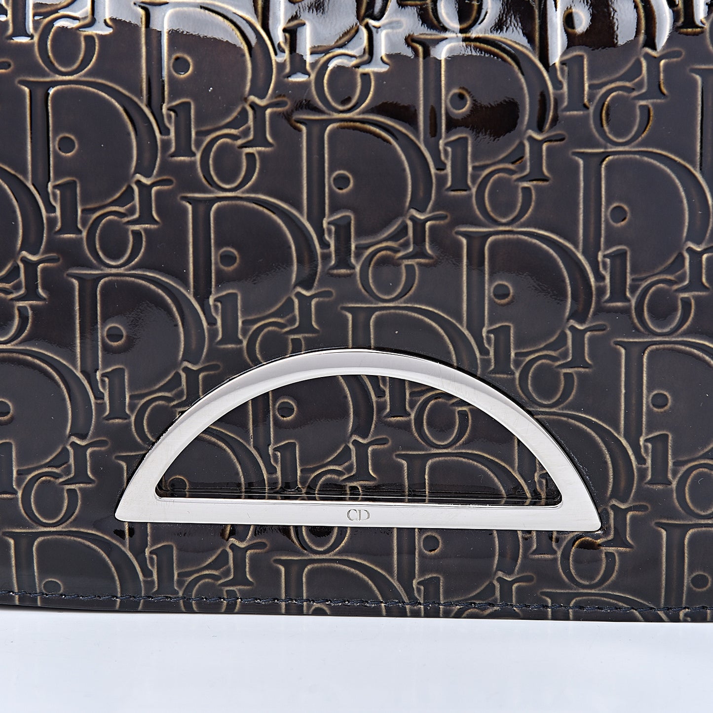Patent Monogram Trotter Maris Pearl Shoulder Bag Brown