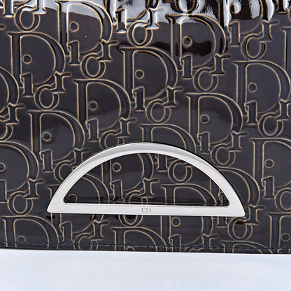 Christian Dior Patent Monogram Trotter Maris Pearl Shoulder Bag Brown 8 of 12
