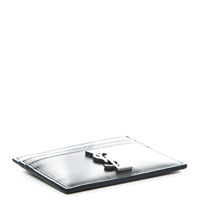 Saint Laurent Calfskin Monogram Credit Card Case Dark Notte 4 of 8