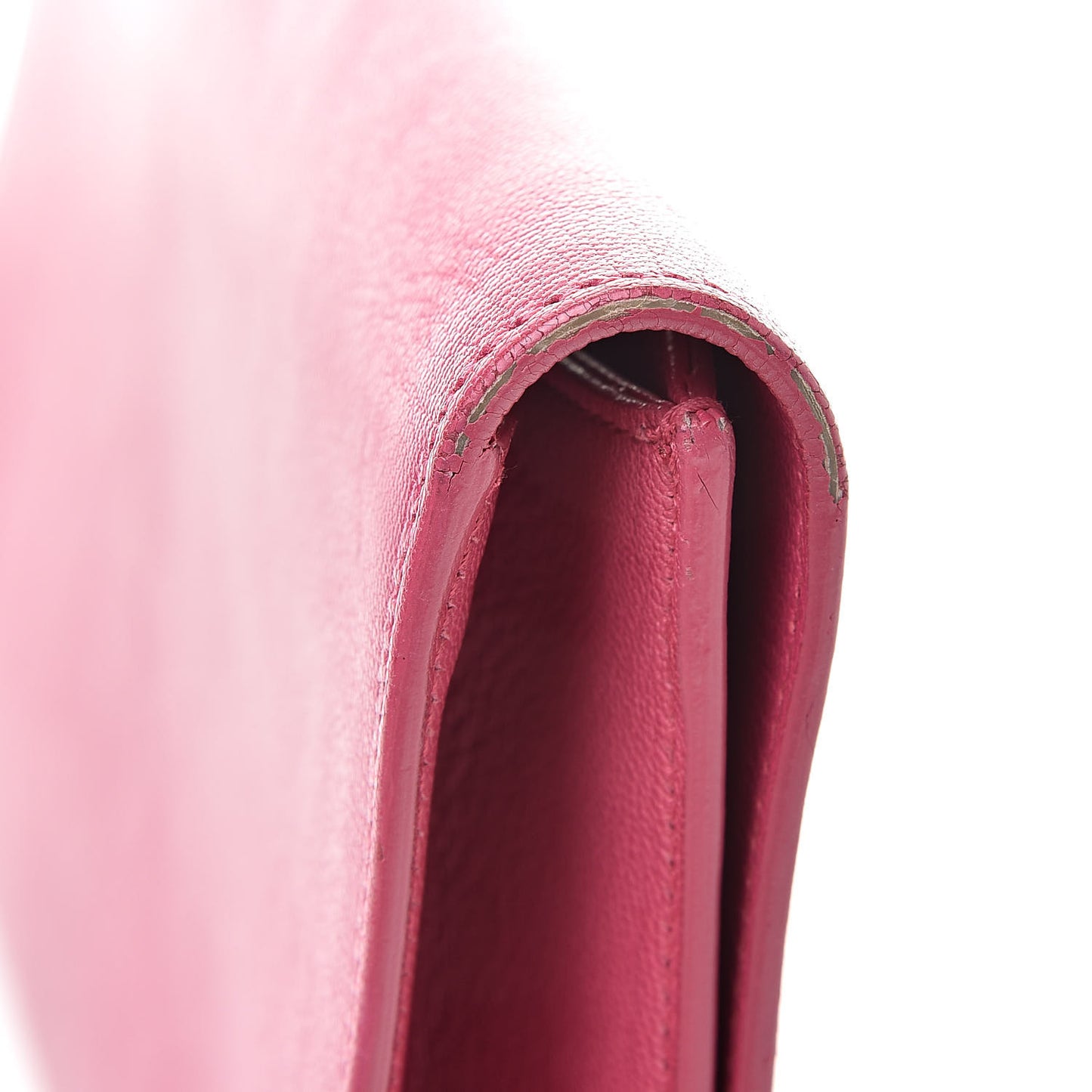 Goatskin Monogram Large Belle De Jour Clutch Lipstick Fuchsia
