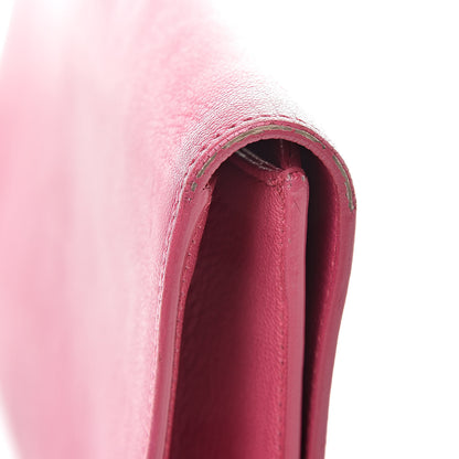 Saint Laurent Goatskin Monogram Large Belle De Jour Clutch Lipstick Fuchsia 12 of 14
