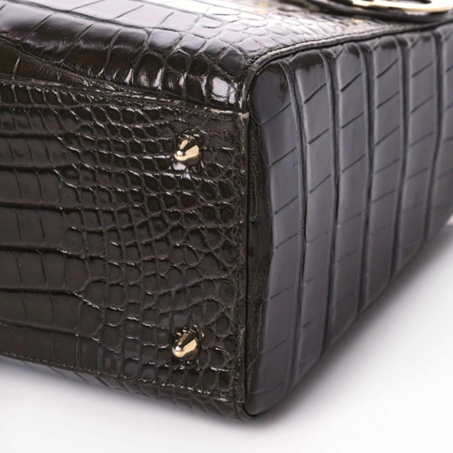 Christian Dior Alligator Medium Lady Dior Brown 7 of 8