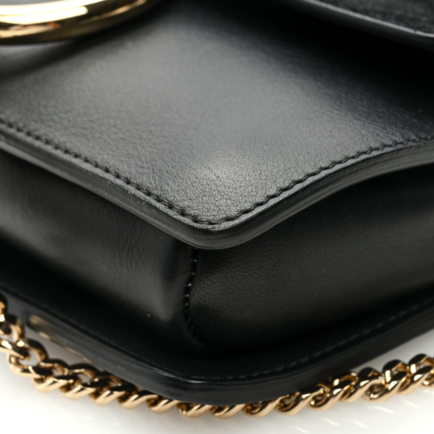 Suede Calfskin Small Faye Shoulder Bag Black