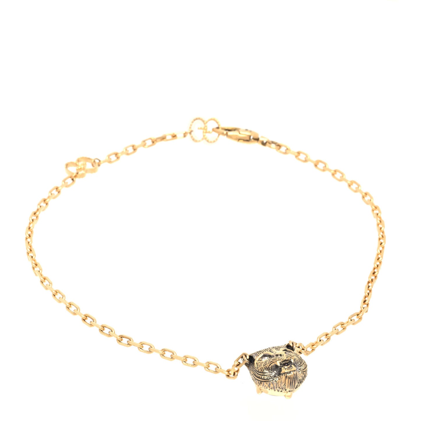 18K Yellow Gold Diamond Black Onyx Le Marché des Merveilles Feline Bracelet