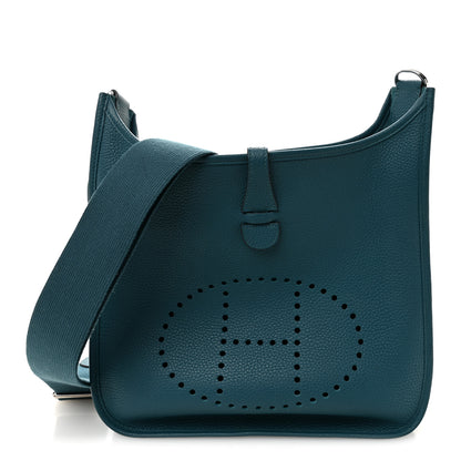 Hermes Taurillon Clemence Evelyne III PM Vert Bosphore 1 of 10