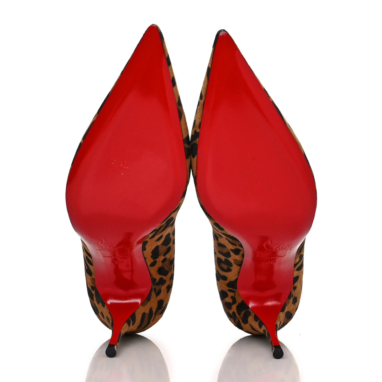 Veau Velours Leopard Clare 80 Pumps 38 Caramel