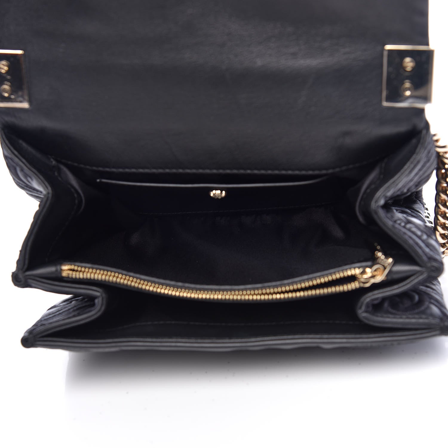 Versace Nappa Embroidered Baroque Palazzo Sultan Shoulder Bag Black 5 of 9