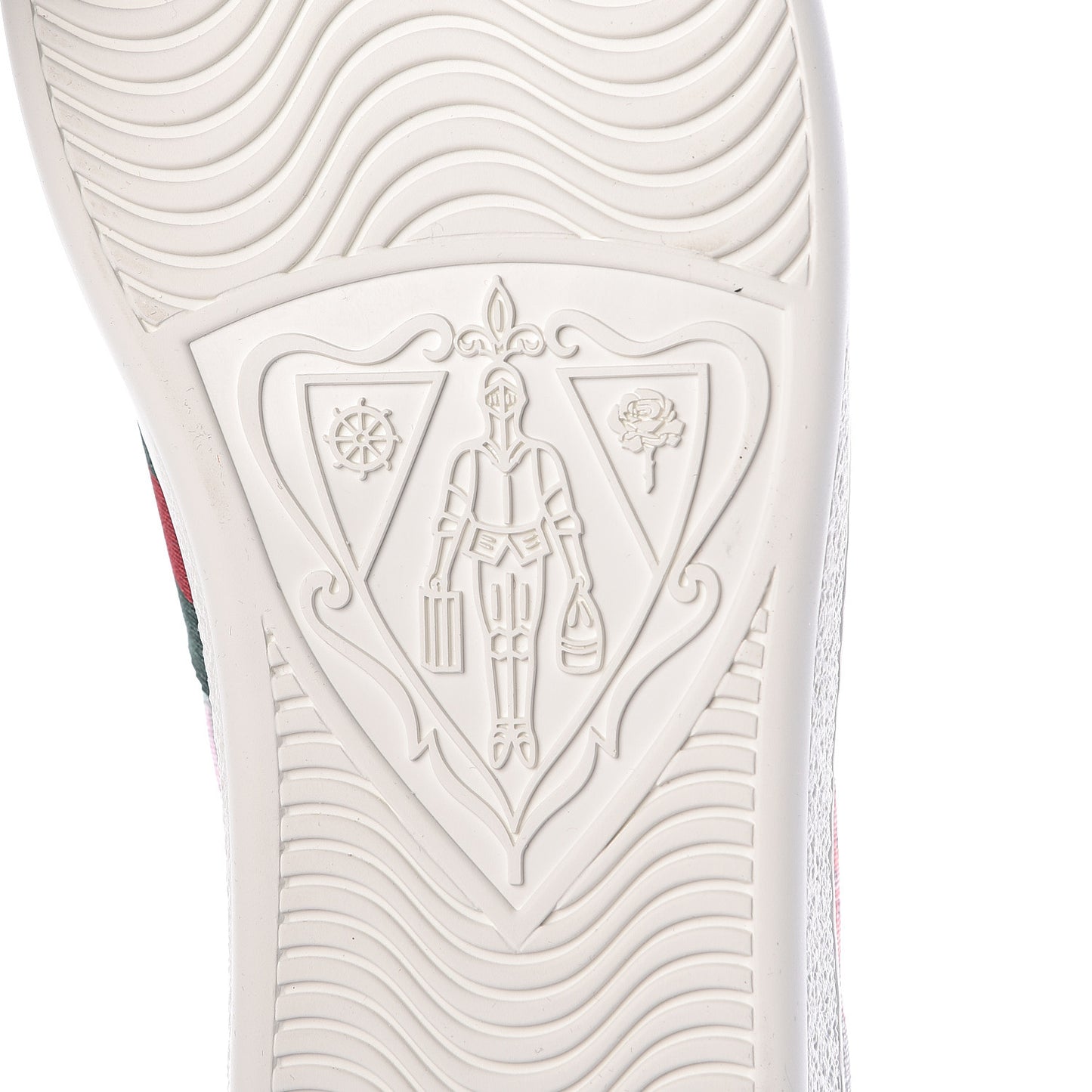 GG Supreme Monogram Strawberry Web Womens Ace Sneakers 40 Beige Multicolor Red Green