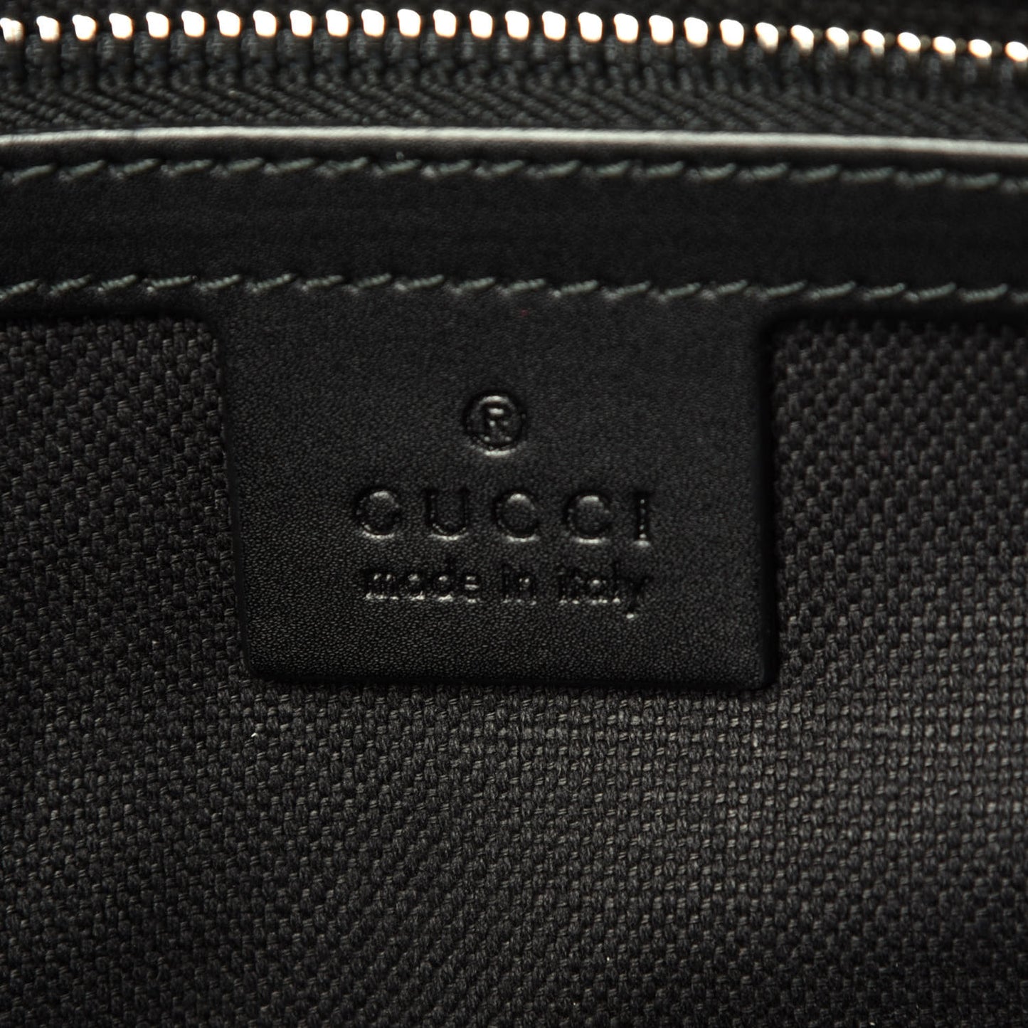 Soft GG Supreme Monogram Appia Calfskin Web East West Messenger Bag Black Grey