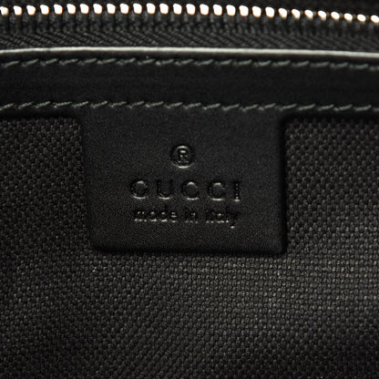 Gucci Soft GG Supreme Monogram Appia Calfskin Web East West Messenger Bag Black Grey 6 of 10