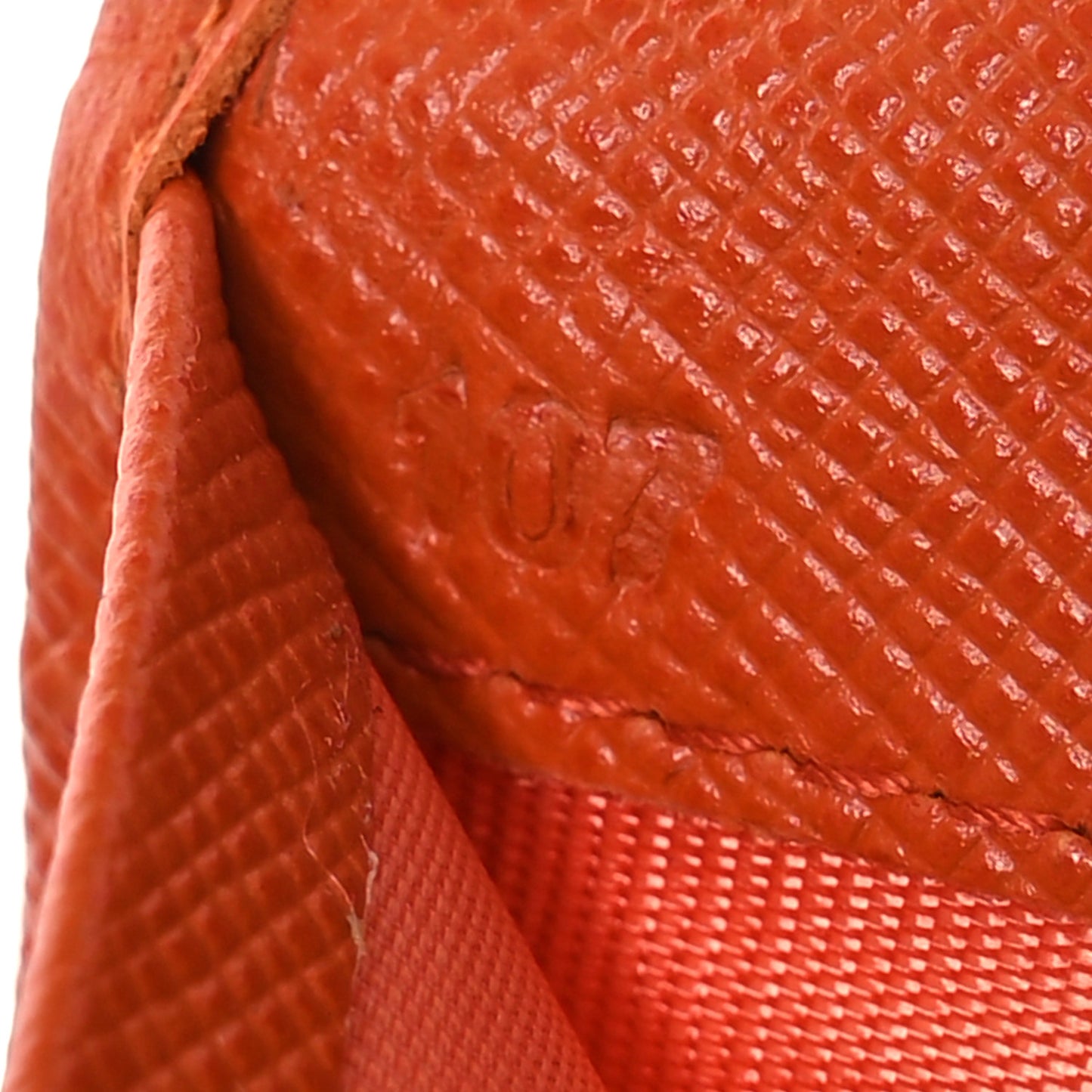 Tessuto Impuntu Triangle Continental Flap Wallet Orange