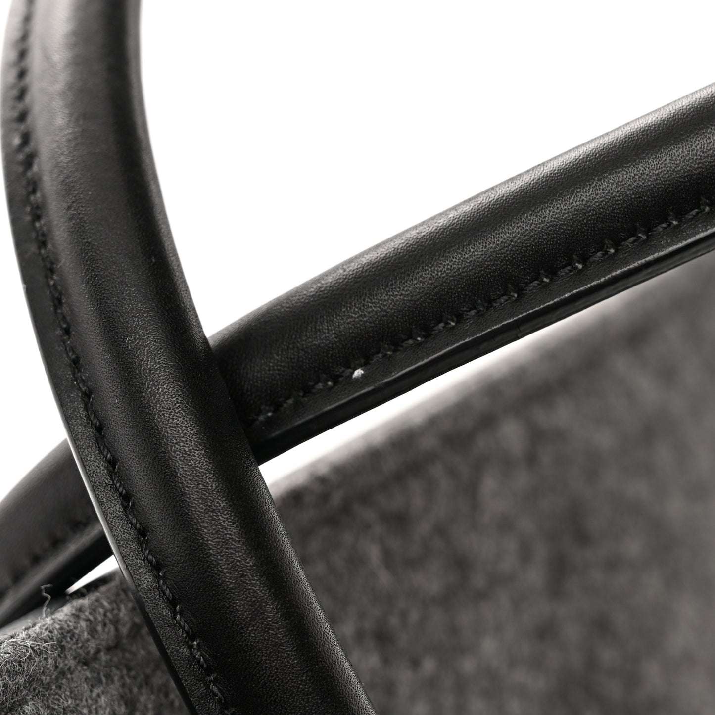 Felt Calfskin Medium Tie Knot Tote Grey Black