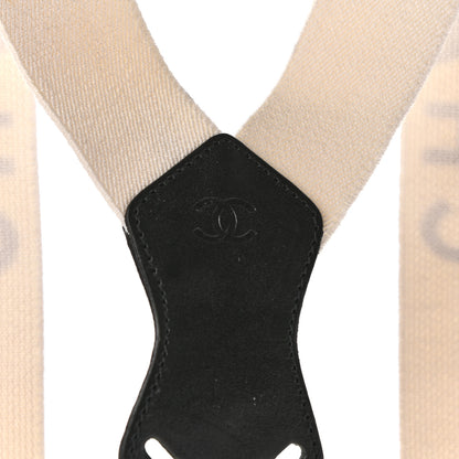 Chanel Logo Suspenders Black White 3 of 10