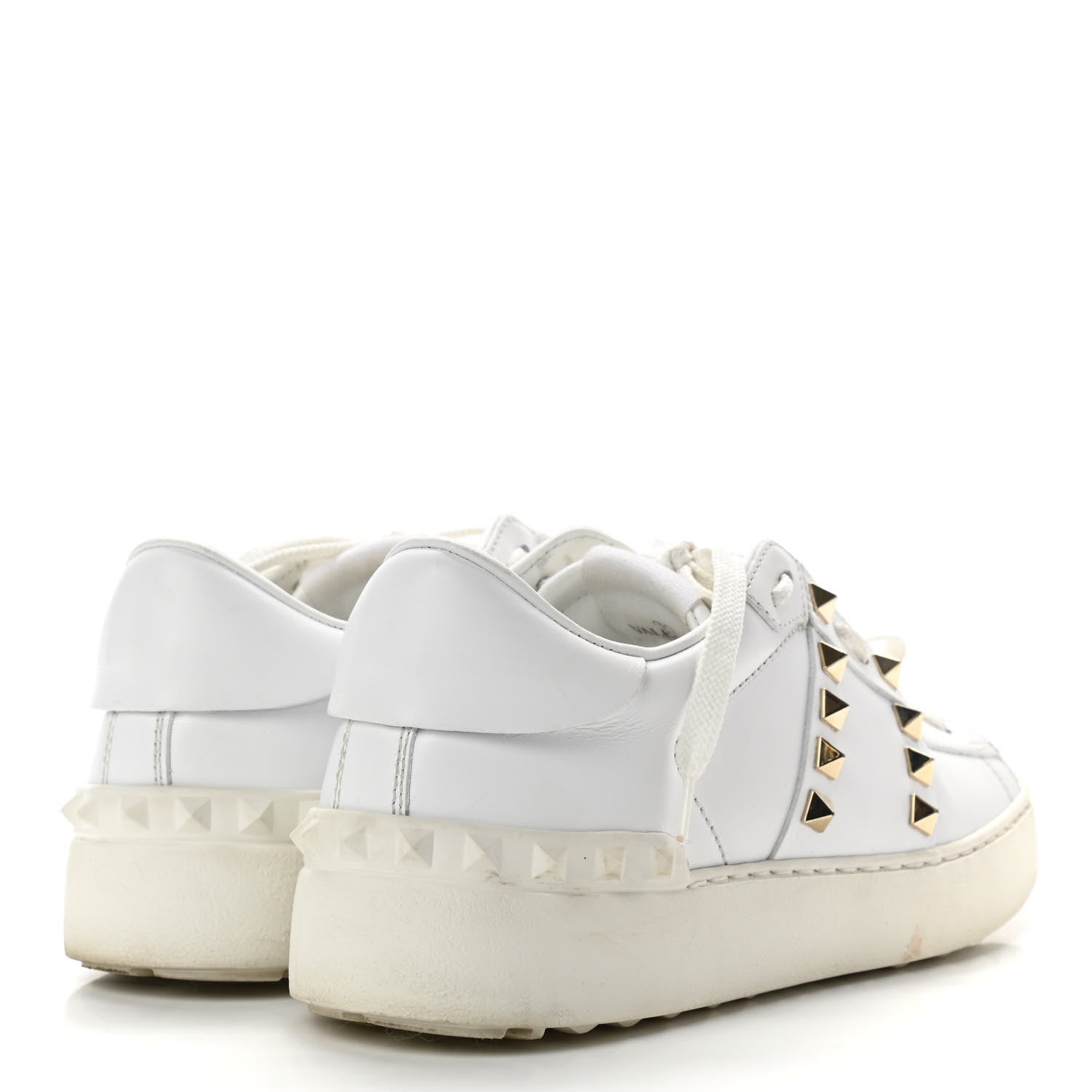 Valentino Garavani Calfskin Rockstud Untitled Open Sneakers 36 White 4 of 8