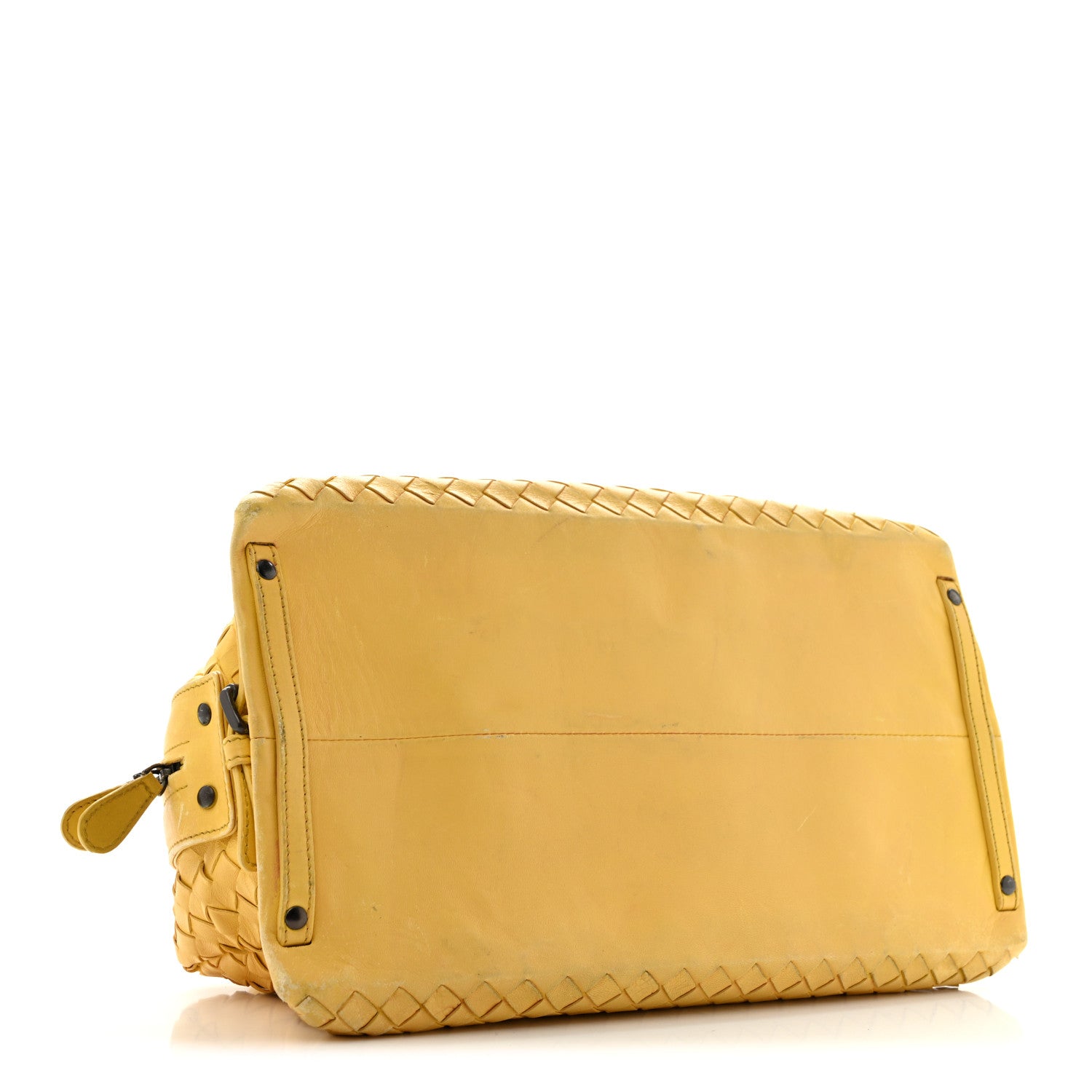 Bottega Veneta Nappa Intrecciato Woven Top Handle Bag Buttercup 4 of 16