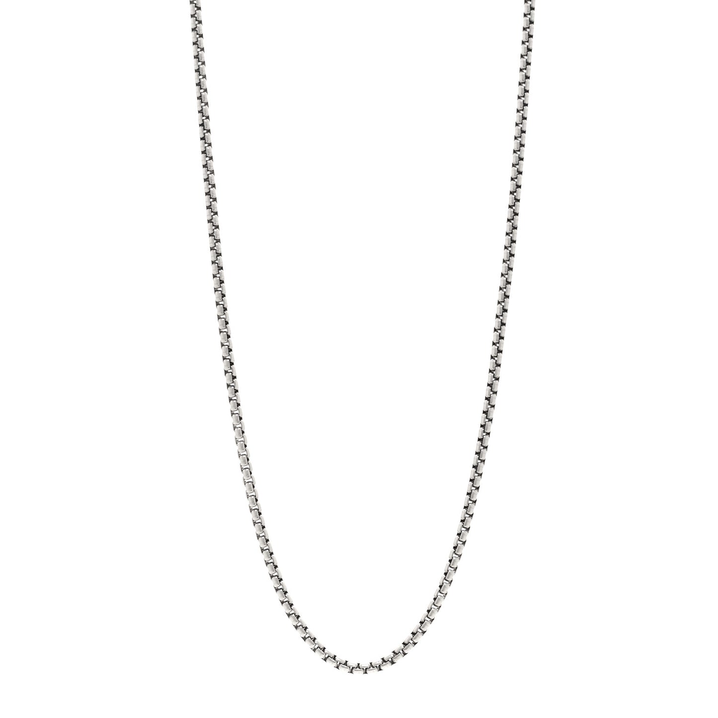Sterling Silver 3.6mm Medium Box Chain Necklace 24"