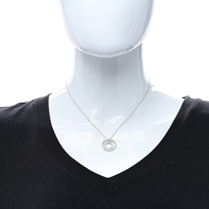 Tiffany Platinum Diamond Jazz Swing Circle Pendant Necklace 3 of 4