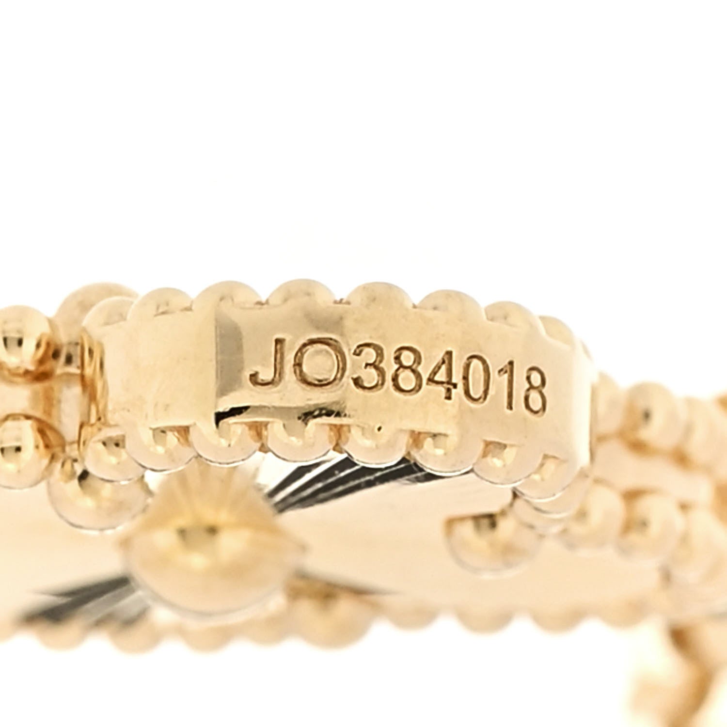 Van Cleef & Arpels 18K Yellow Gold Diamond 5 Motifs Guilloche Vintage Alhambra Bracelet 5 of 6