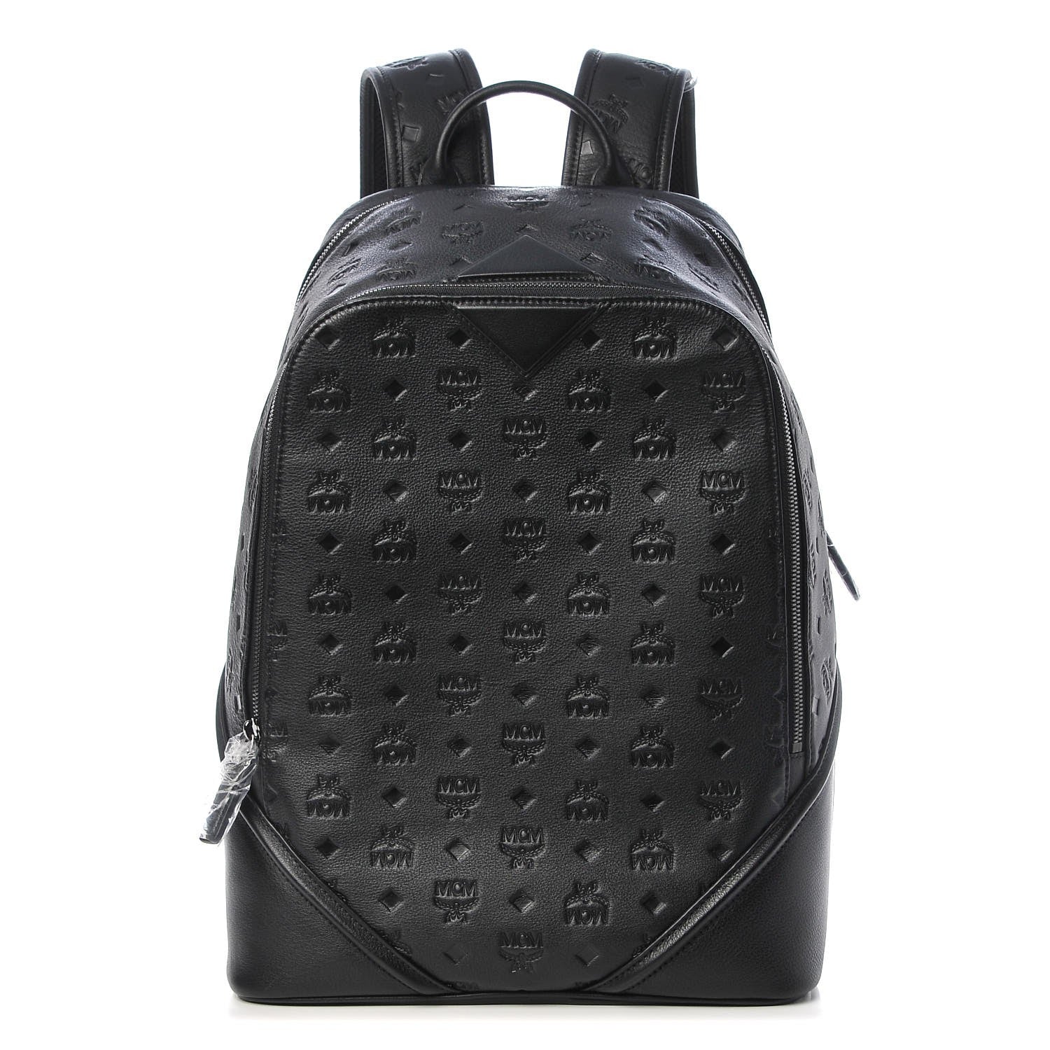 MCM Calfskin Ottomar Monogram Duke Backpack Black 1 of 14