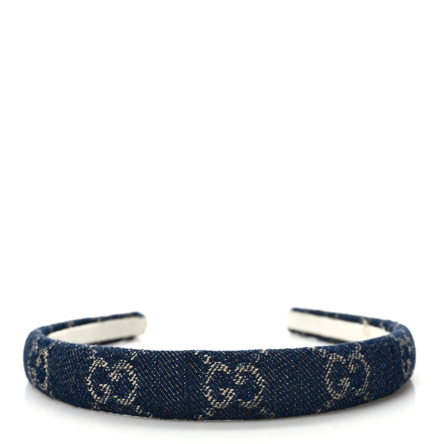 Denim Monogram Headband Blue