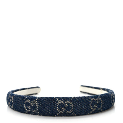 Gucci Denim Monogram Headband Blue 4 of 9