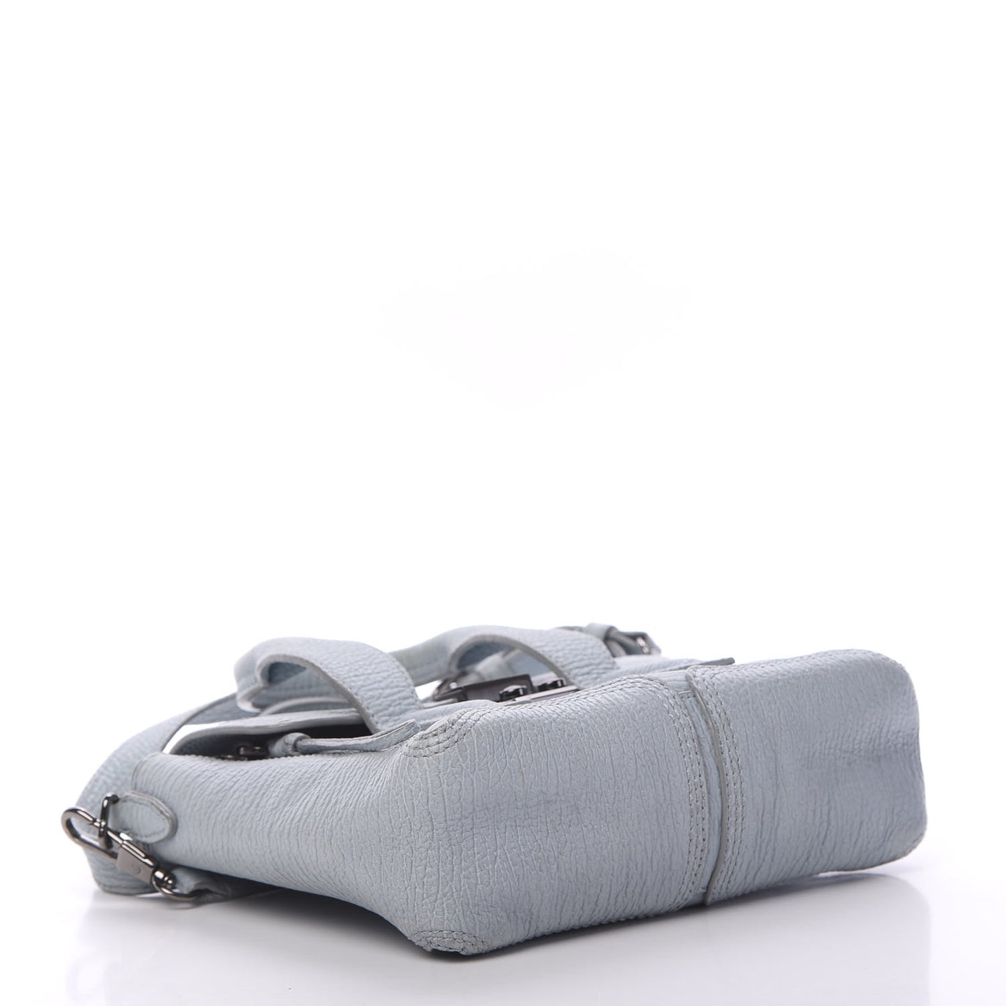 3.1 Textured Calfskin Mini Pashli Satchel Light Blue