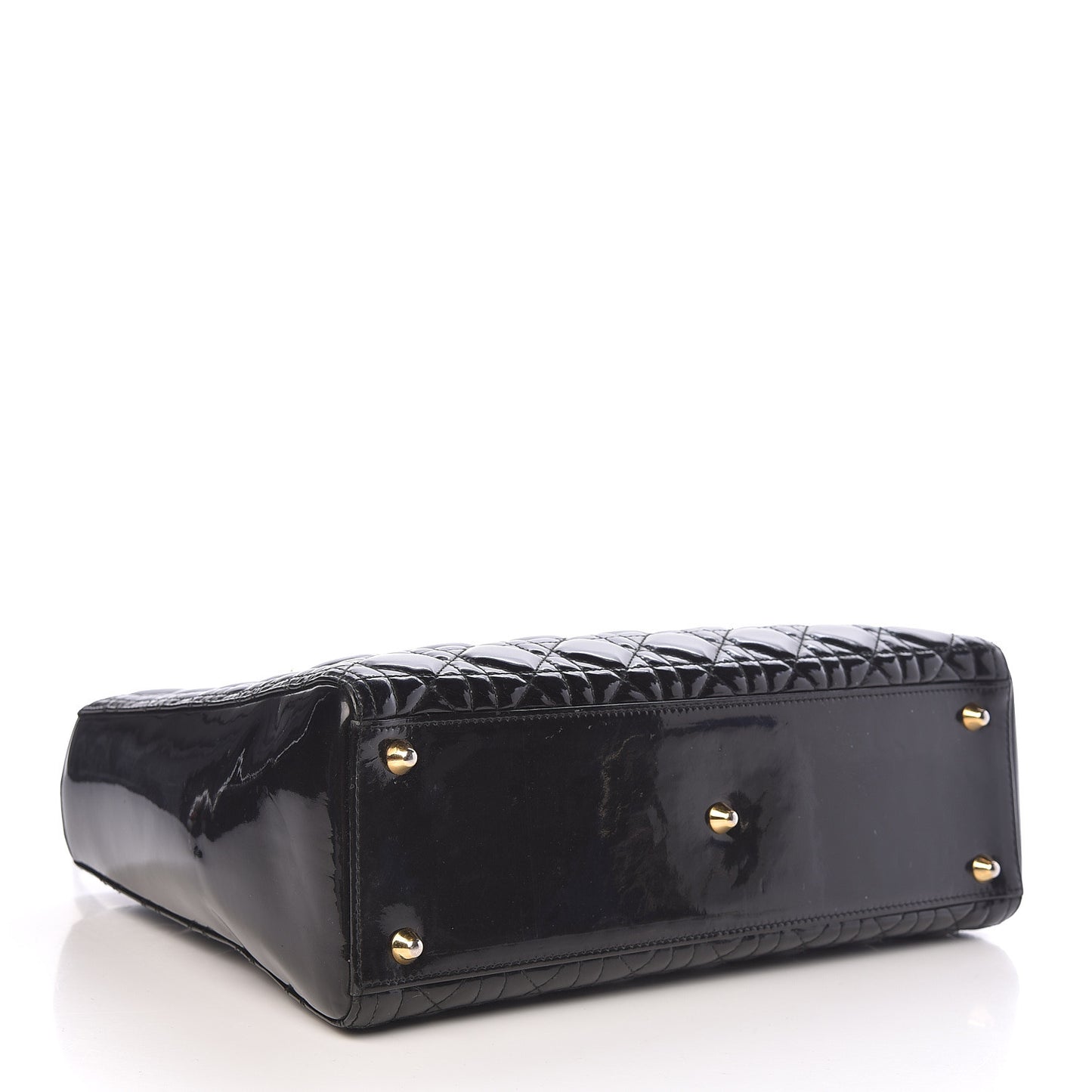 Patent Cannage Large Lady Dior Black