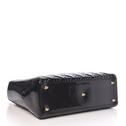 Christian Dior Patent Cannage Large Lady Dior Black 4 of 15