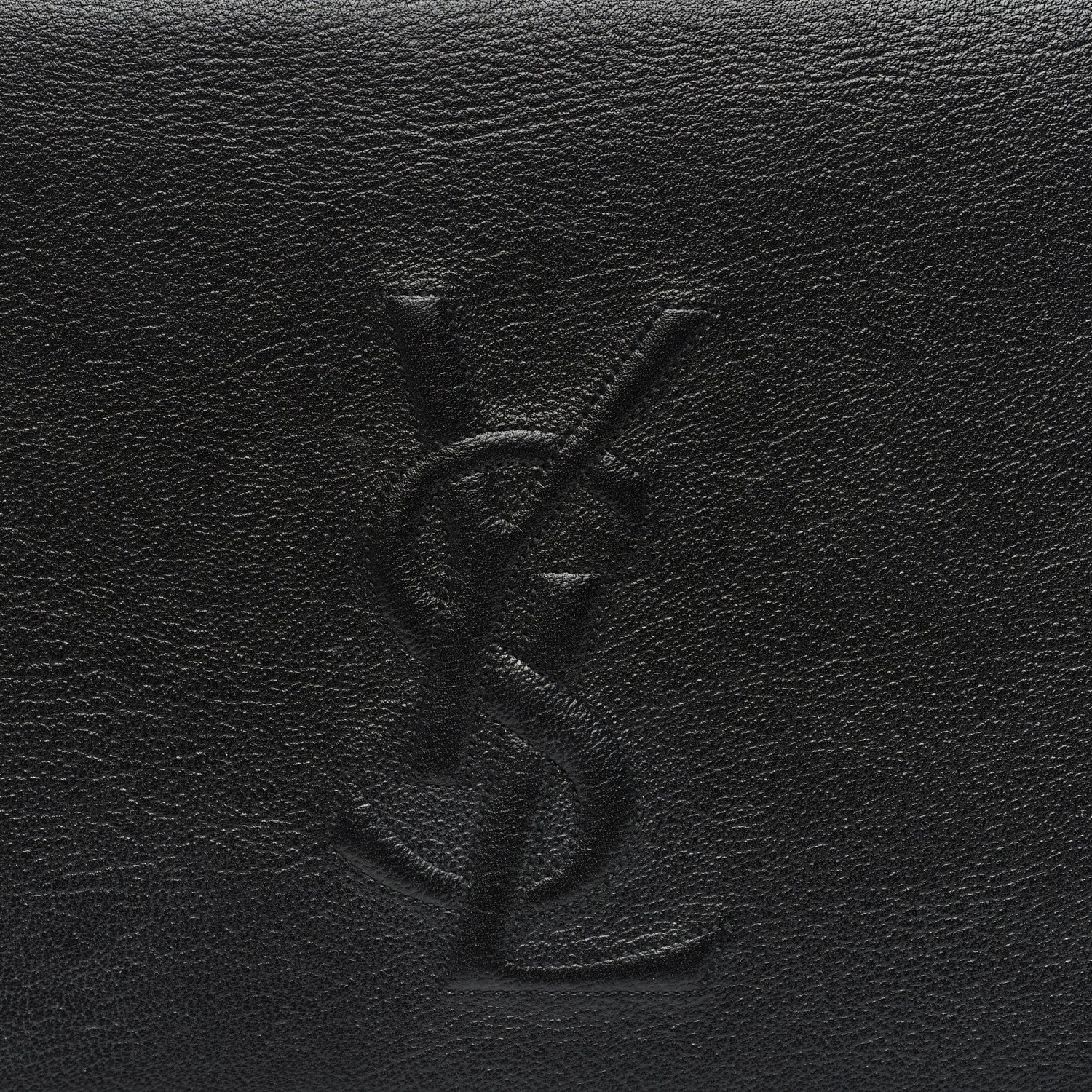 Saint Laurent Calfskin Monogram Large Belle De Jour Clutch Black 7 of 9