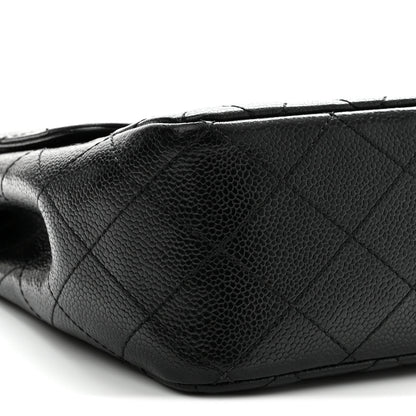 Chanel Caviar Quilted Jumbo Single Flap Black 9 of 10