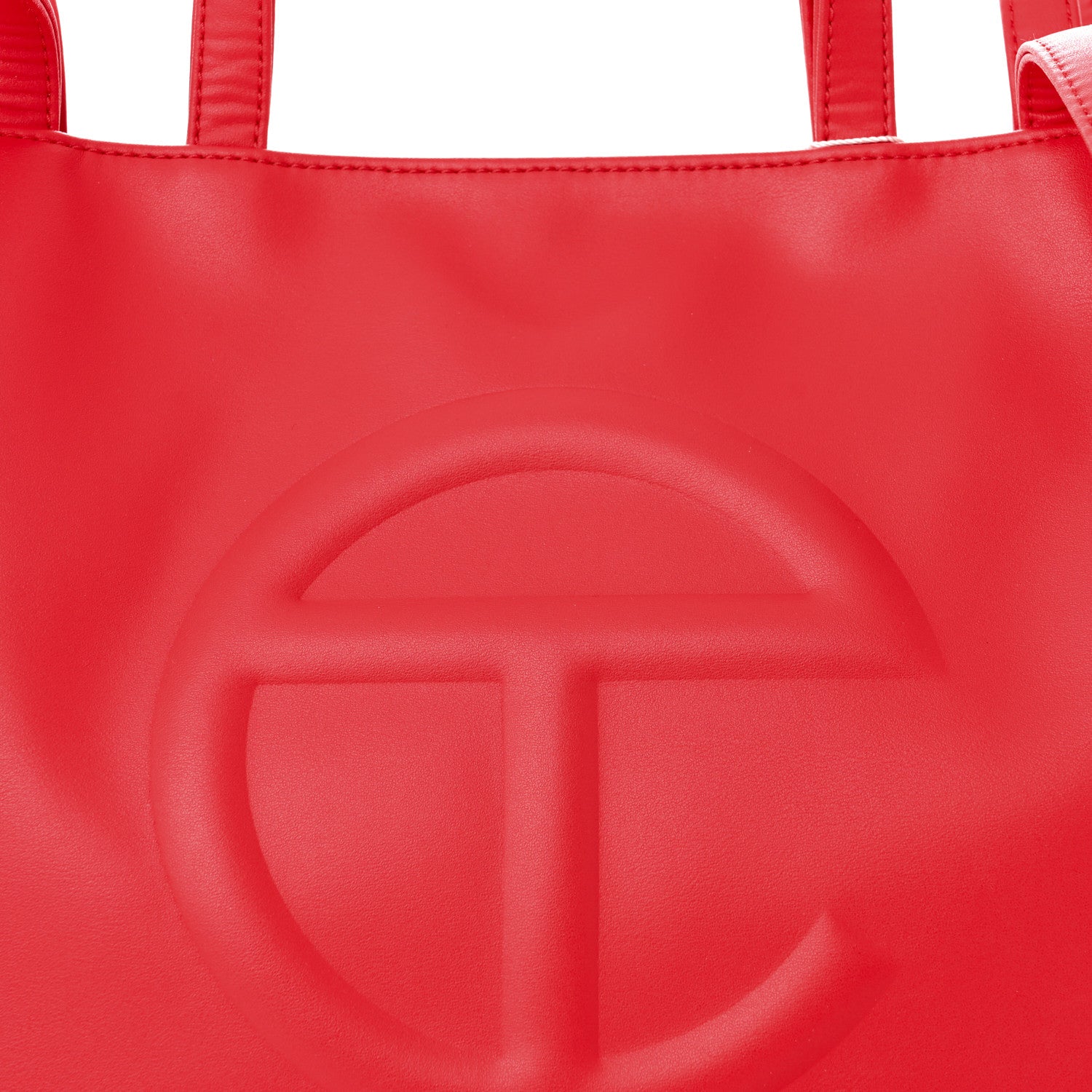 Telfar Vegan Leather Medium Shopping Bag Red 8 of 11