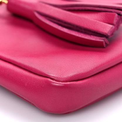 Saint Laurent Calfskin Monogram Phone Pouch Crossbody Bag Bubblegum 8 of 9