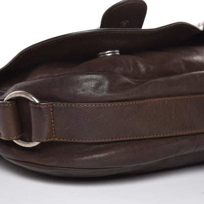 Christian Dior Calfskin Gaucho Double Saddle Bag Brown 11 of 13