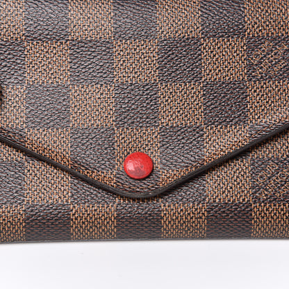 Louis Vuitton Damier Ebene Josephine Wallet Red 9 of 10