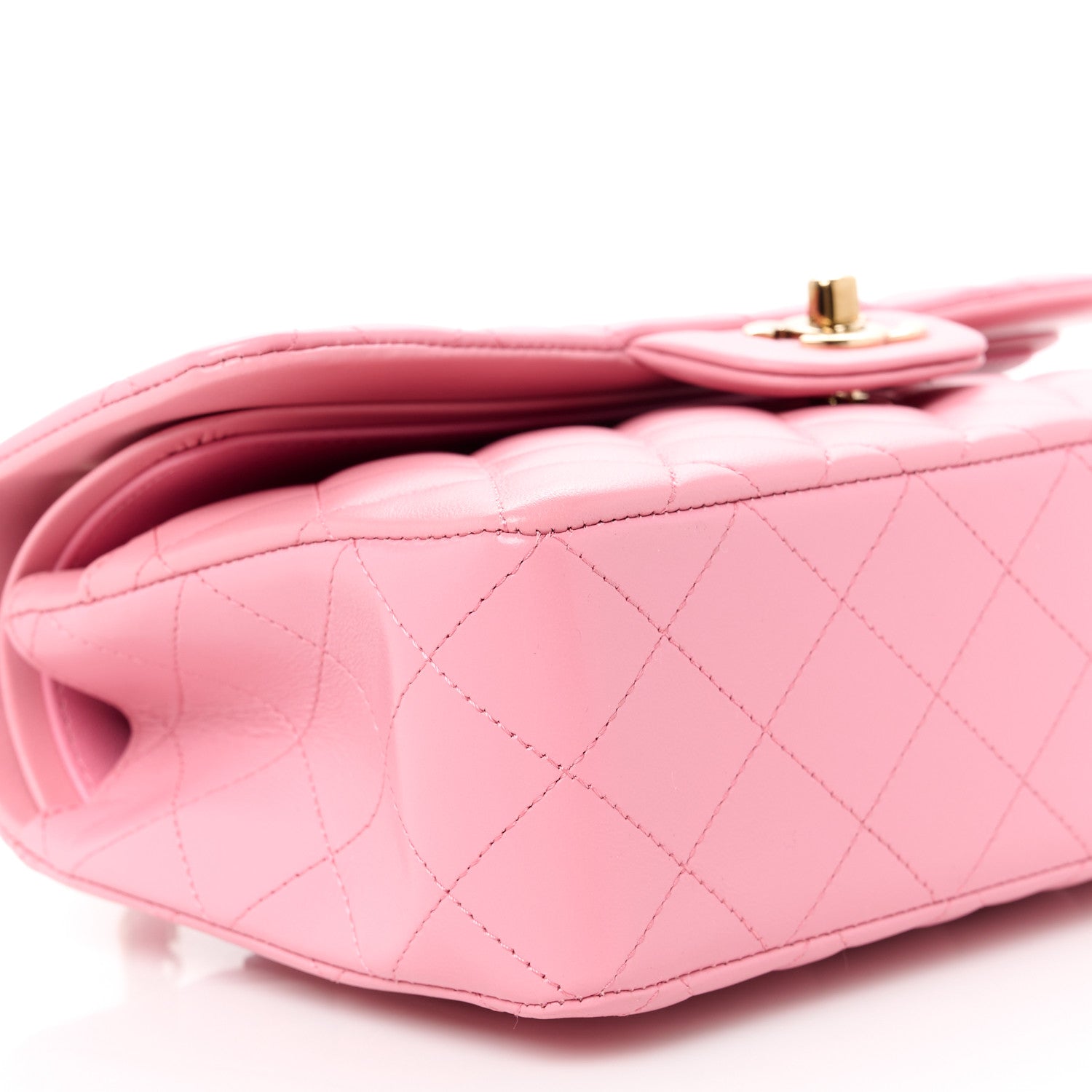 Chanel Lambskin Quilted Small Double Flap Pink 10 of 11
