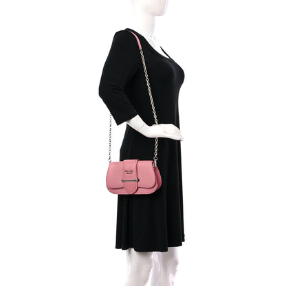 Prada Saffiano Sidonie Small Chain Crossbody Bag Geranio 2 of 9
