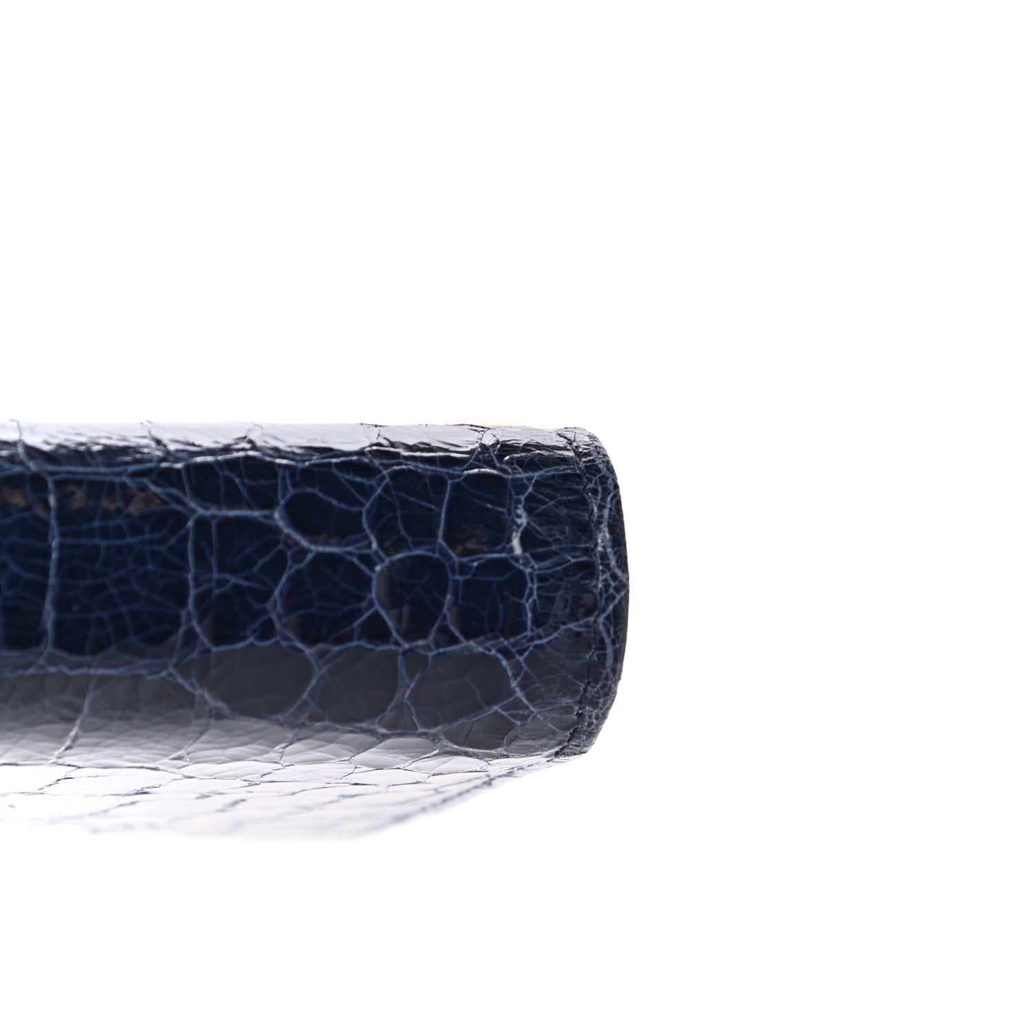 Miu Miu Patent Crocodile Embossed Saint Cocco Lux Continental Flap Wallet Bluette 16 of 18