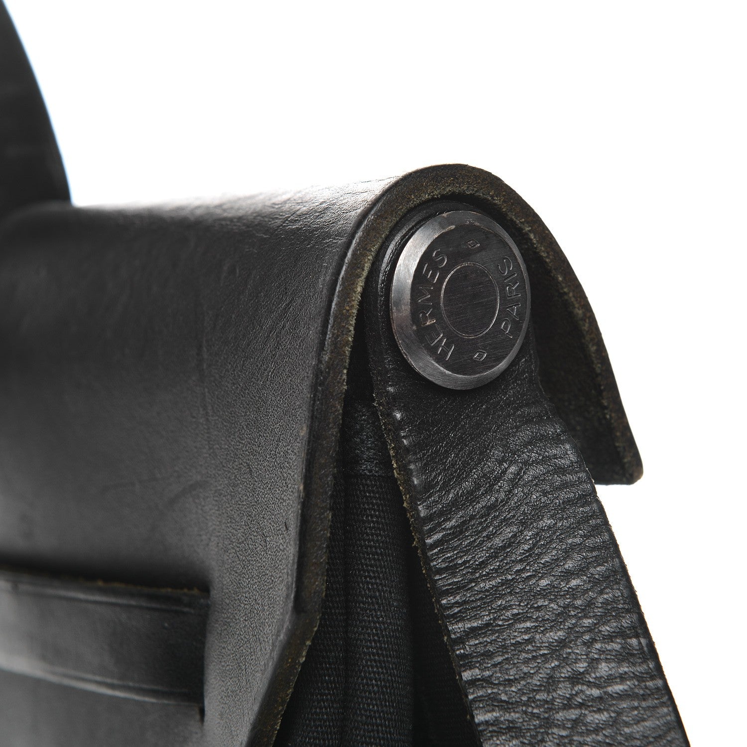 Hermes Toile Vache Calfskin Herbag 39 MM Black 17 of 24