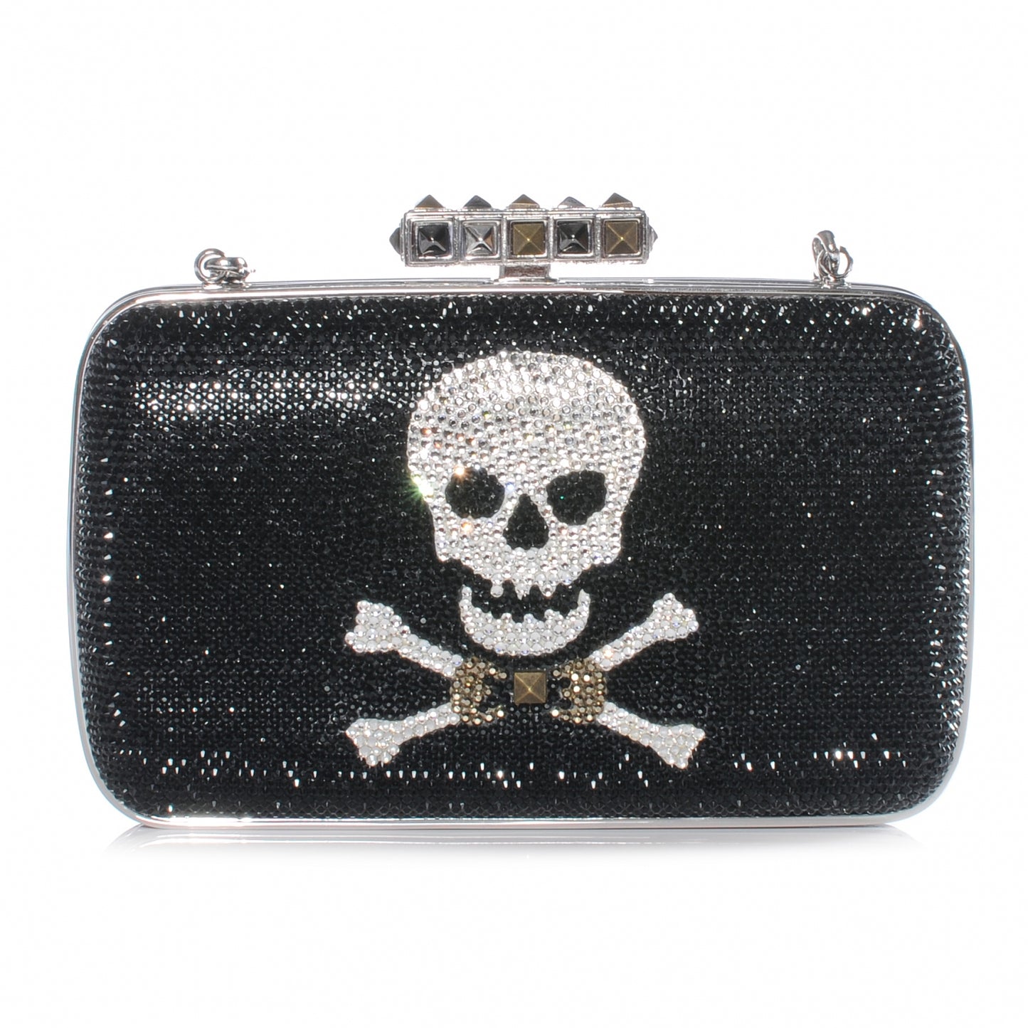 Crystal Skull Pattern Clutch