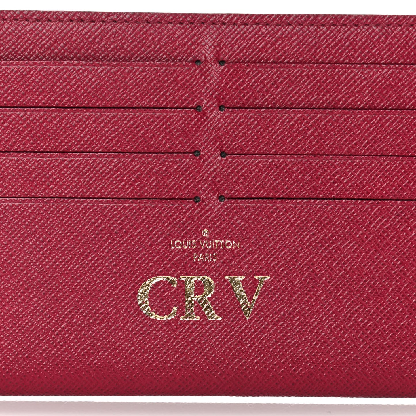 Calfskin Felicie Card Holder Insert Fuchsia
