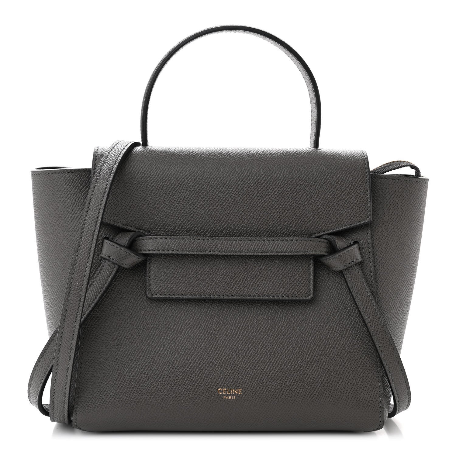 Celine Grained Calfskin Nano Belt Bag Grey 1 of 12