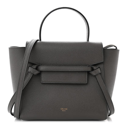 Celine Grained Calfskin Nano Belt Bag Grey 1 of 12