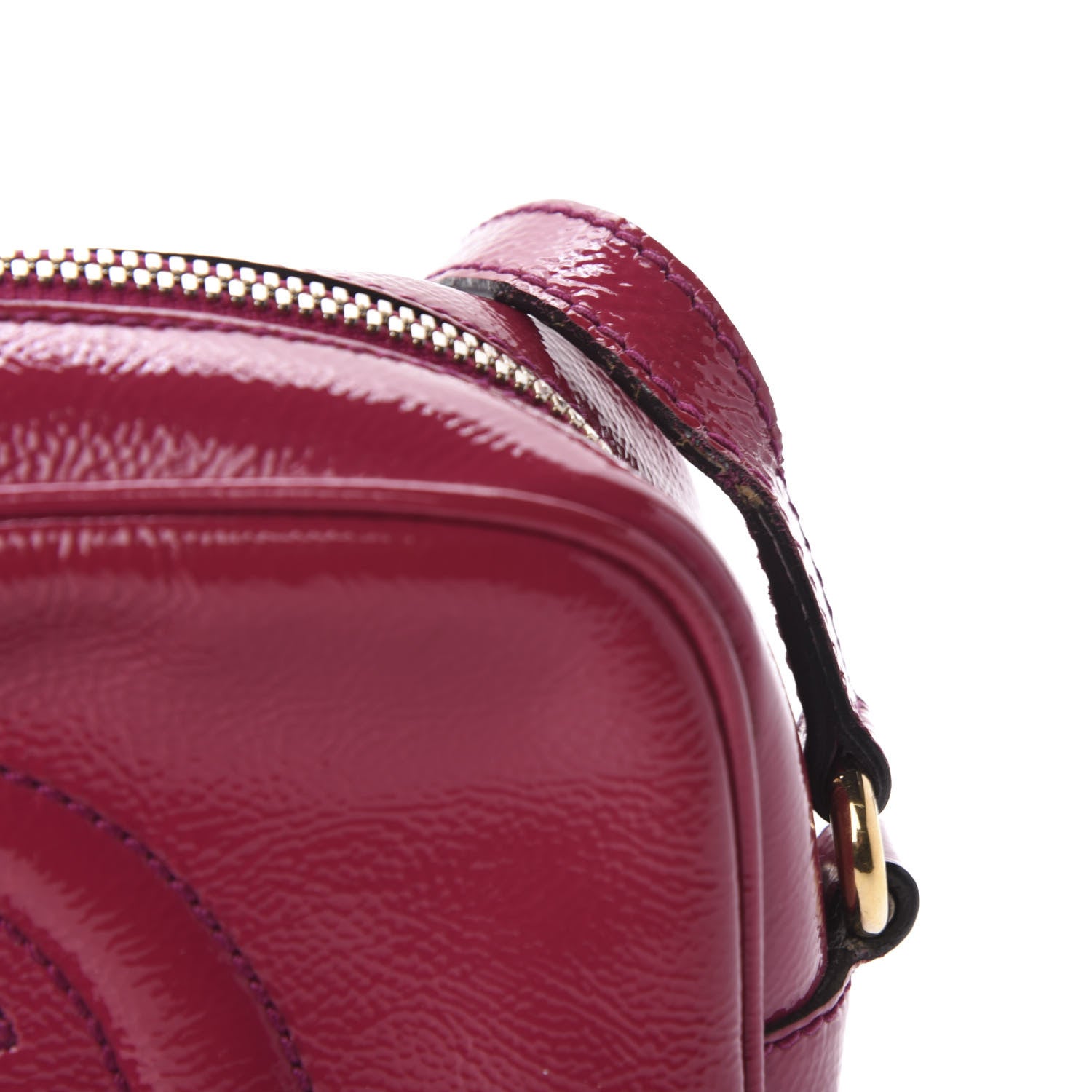 Gucci Soft Patent Small Soho Disco Bag Bright Bougainvillea 11 of 12